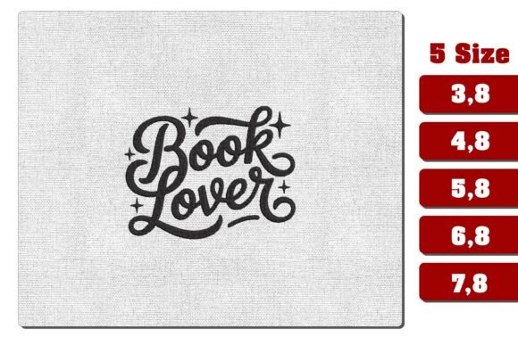Book Lover Embroidery for Boutique Apparel