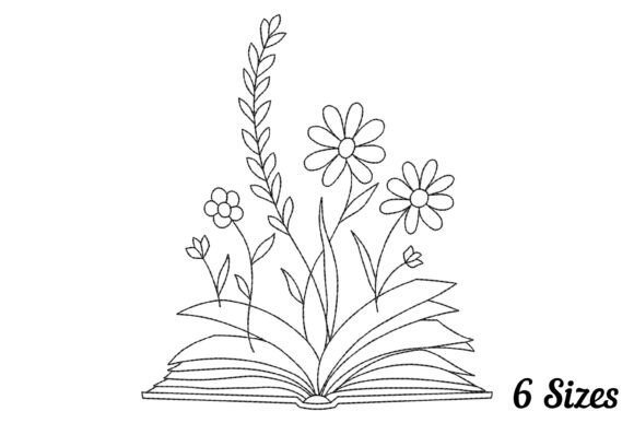 Book with Flower Bookworm: A Charming Design