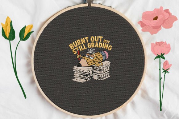 Burnt out but Still Grading: A Stylish Embroidery Design