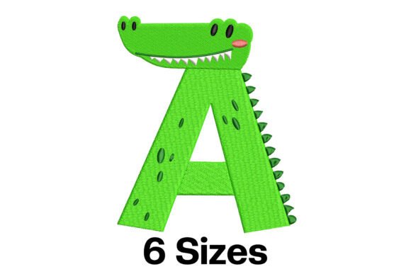 Charming Funny Alligator Alphabet Letter a