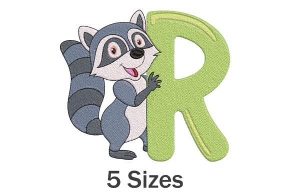 Charming R for Raccoon: A Premium Sweatshirt Embellishment
