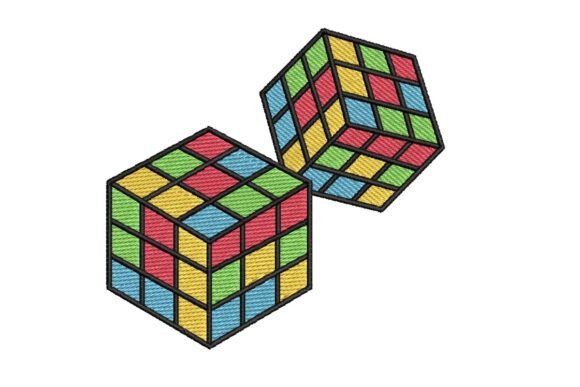 Colorful Rubik's Cubes: A Retro Holiday Delight
