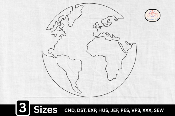 Elegant Minimal World Map Line Art Earth Globe
