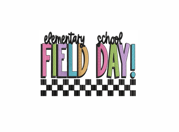 Elementary School: A Cheerful Embroidery Design