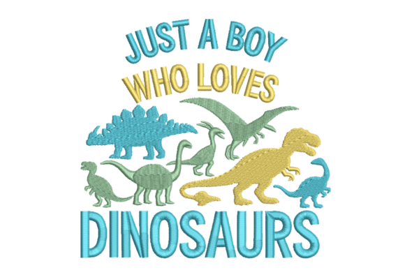 Embroidery Review: Just a Boy Who Loves Dinosaurs