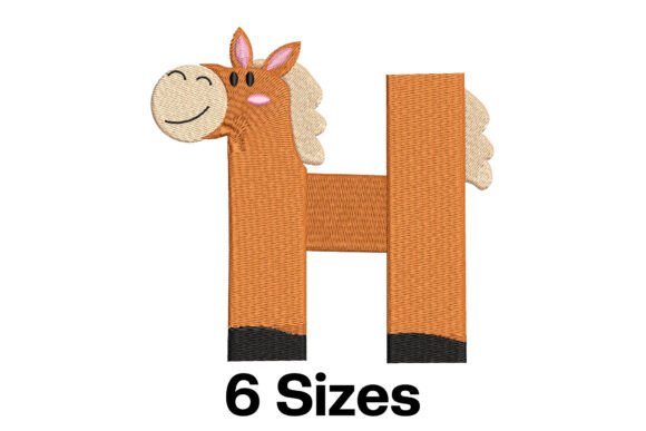 Funny Horse Alphabet Letter H for Small Biz