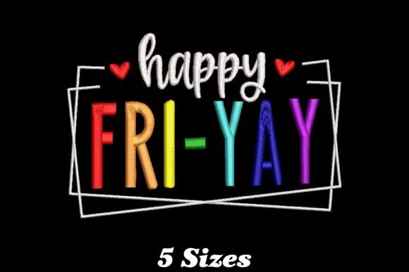 Happy Friyay Teacher: A Cheerful Embroidery Delight