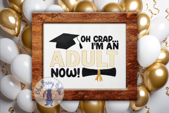 Oh Crap: A Playful Embroidery Design for Graduates