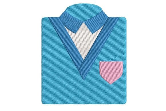 Stylized School Uniform Shirt Embroidery